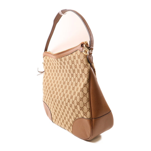 GUCCI GG GHW Bree Micro Hobo Shoulder Bag 449244 Canvas Brown