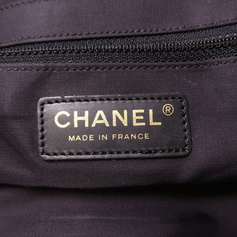 CHANEL CC New Travel Line Tote Bag Shoulder Nylon Black