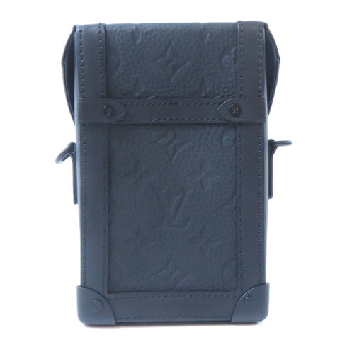 LOUIS VUITTON LV Vertical Trunk Shoulder Bag M82070 Monogram Taurillon Black