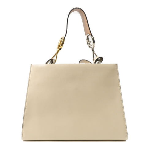 FENDI SHW Runaway 2 Way Bag 8BH344 Calfskin Leather Beige/Brown