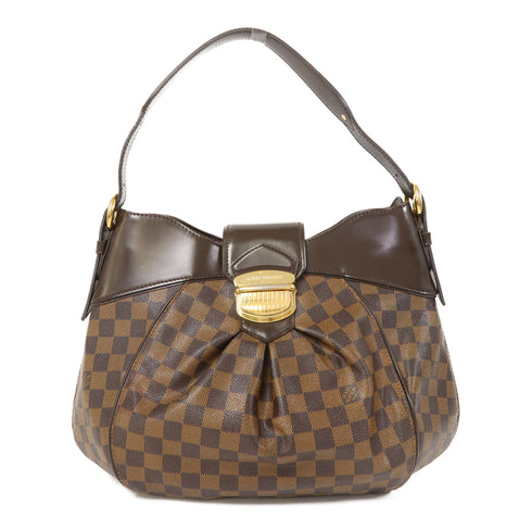 LOUIS VUITTON LV GHW Sistina PM Shoulder Bag N41542 Damier Ebene Brown v1