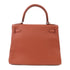 HERMES PHW Kelly 28 2 Way Shoulder Bag Taurillon Clemence Rouge