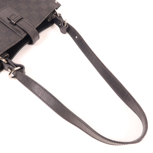 GUCCI GG SHW Shoulder Tote Shoulder Bag 110292 Canvas Black