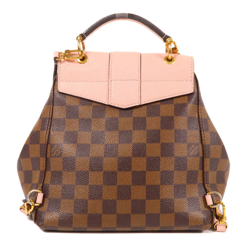 LOUIS VUITTON LV GHW Clapton Backpack N42262 Damier Ebene Pink/Brown