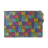 GUCCI GG SHW Clutch Pouch Bag 601087 PVC Coated Canvas Black Multi Color