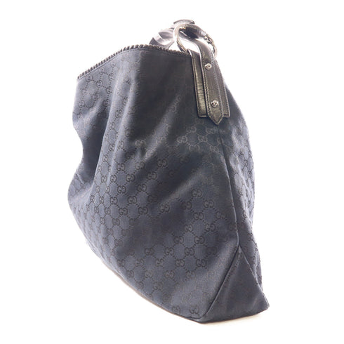 GUCCI SHW Horsebit Shoulder Bag 114900 GG Canvas