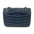 CHANEL CC GHW Chain Shoulder Bag Calfskin Leather Blue