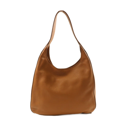 PRADA GHW Shoulder Bag Calfskin Leather 1BC013 Brown