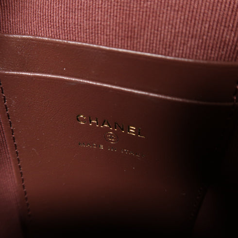 CHANEL CC GHW 24C Backpack/Rucksack Calfskin Leather Black