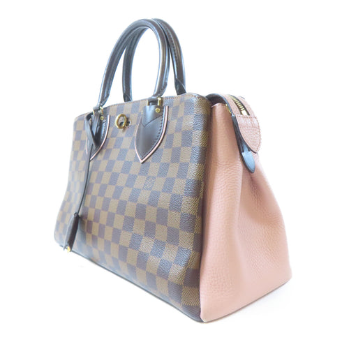 LOUIS VUITTON LV GHW Normandy 2 Way Bag N41488 Damier Ebene Brown/Pink