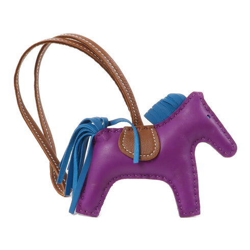 HERMES Rodeo PM Charm Veau Swift Leather Anemone/Colvert/Gold/Purple/Green/Brown