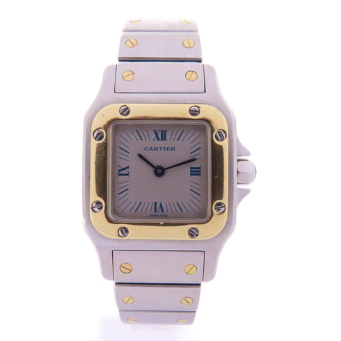 CARTIER Santos Galbee 24mm Quartz Watch #W20012C4 Stainless Steel Grey