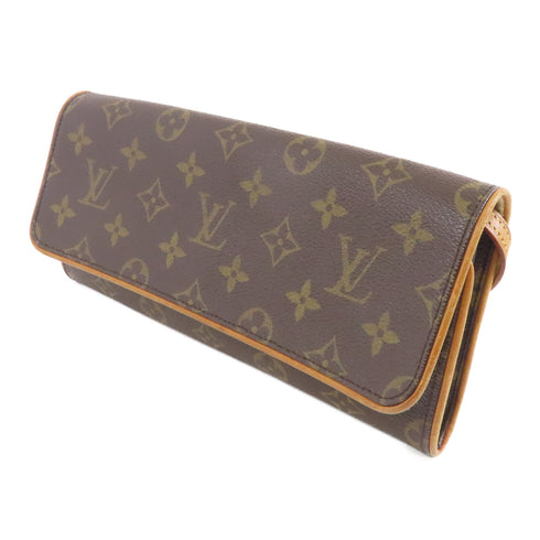 LOUIS VUITTON LV GHW Pochette Twin GM Shoulder Bag M51852 Monogram Brown v3