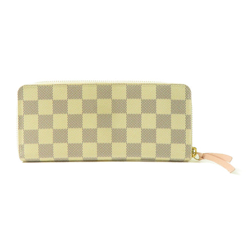 LOUIS VUITTON LV GHW Zipper Long Wallet N61264 Damier Azur White