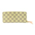 LOUIS VUITTON LV GHW Zipper Long Wallet N61264 Damier Azur White
