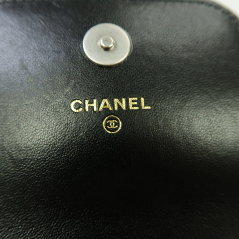 CHANEL Quilted CC Chanel 19 Phone Holder With Chain Shoulder Bag Calfskin Black