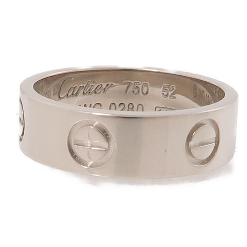 CARTIER Love Ring B4084700 18K White Gold Cartier#52 US#6