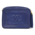 CHANEL CC GHW Chain Shoulder Bag Lambskin Leather Blue