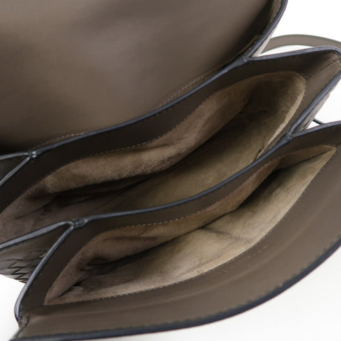 BOTTEGA VENETA BV 2 Way Shoulder Bag Calfskin Leather Grey