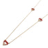 LOUIS VUITTON LV Lv&V Strass Necklace M68160 Brass Pink Red