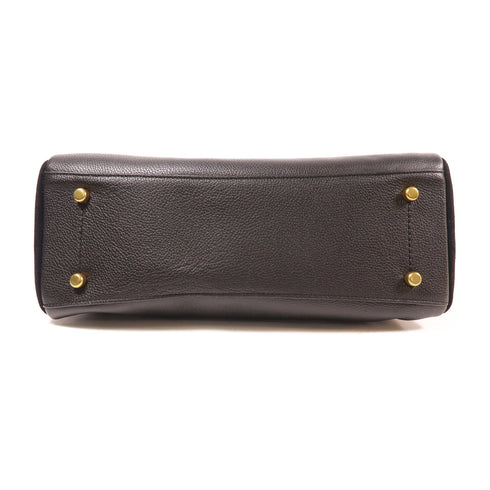 COACH GHW Tote Bag Shoulder Bag Calfskin Leather