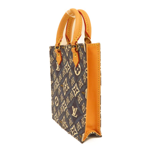 LOUIS VUITTON LV GHW Petit Sac Plat 2 Way Shoulder Bag M80288 Canvas Leather