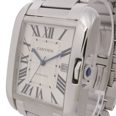 CARTIER Tank Anglaise W5310008 Automatic Watch Stainless Steel Silver