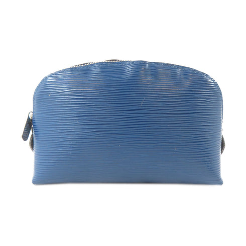 LOUIS VUITTON LV SHW Cosmetic Bag Pouch Clutch Epi Blue