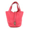 HERMES PHW Picotin PM Hand Bag/Bucket Tote Bag Clemence Leather Pink