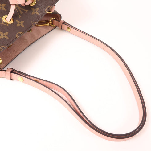LOUIS VUITTON LV GHW Neo Noe Shoulder Bag M44022 Monogram Brown Pink