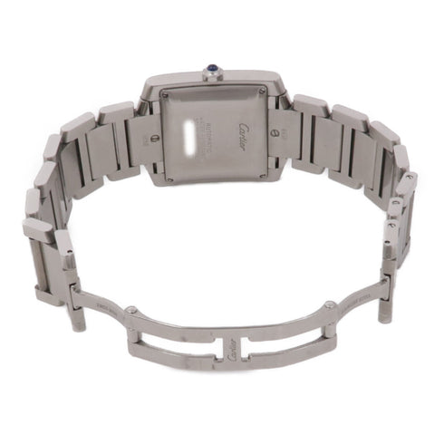 CARTIER Tank Francaise 2302 Automatic Watch Stainless Steel White