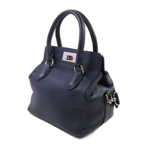 HERMES PHW Toolbox 20 Handbag Shoulder Bag Evercolor Leather Bleu Agate