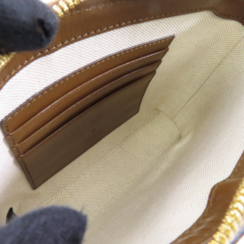 GUCCI GHW GG Supreme 2 Way Shoulder Bag Coated Canvas Brown