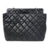 CHANEL Quilted CC SHW Chain Shoulder Bag Lambskin Leather Black