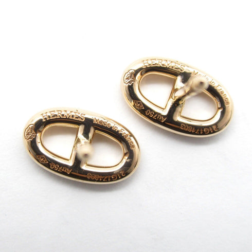 HERMES Chaine d'Ancre Earrings 18K Pink Gold