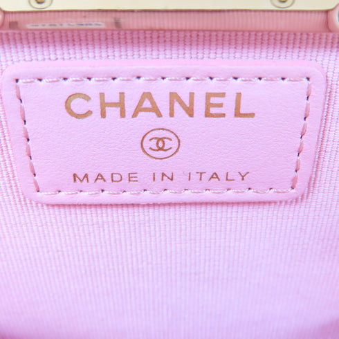 CHANEL Quilted CC GHW Chain Shoulder Bag AP2496 Lambskin Leather Black