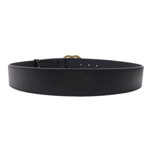 GUCCI GHW GG Marmont Pearls Belt 453260 Leather Black