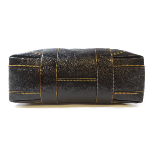 FENDI SHW Shoulder Handbag Leather Black