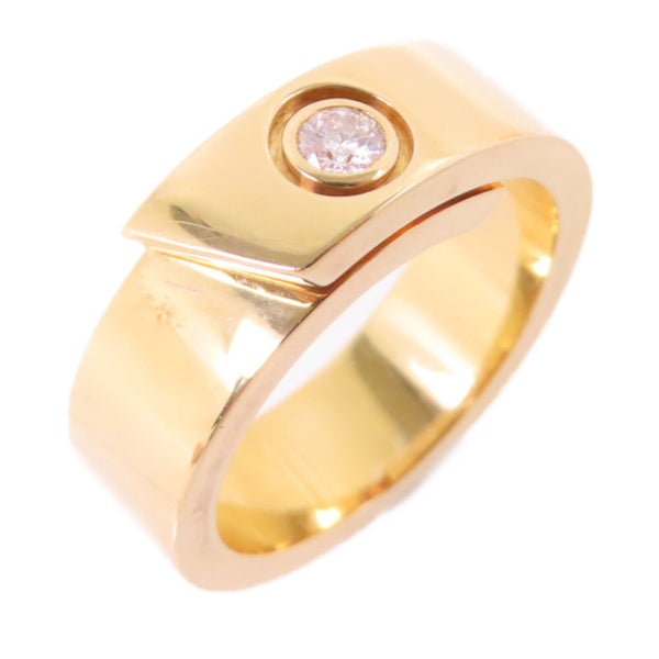 CARTIER Diamond Ring #48 US#4.25 18K Yellow Gold