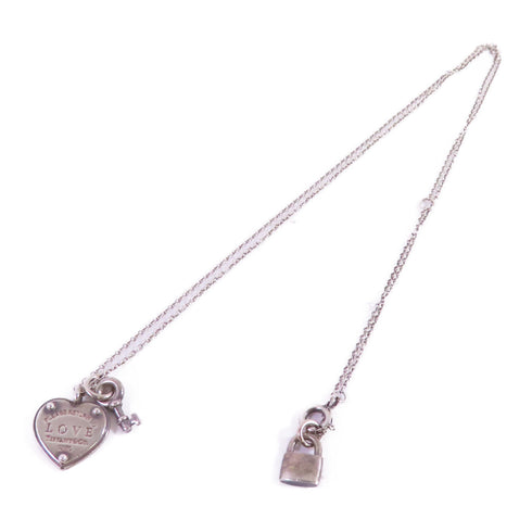 TIFFANY&CO Heart rock and key Necklace 925 Sterling Silver
