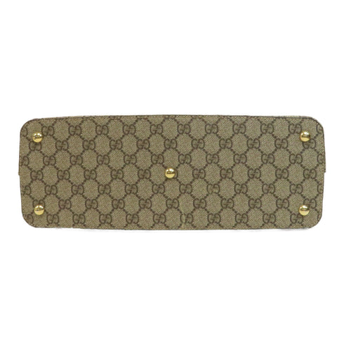 GUCCI GG GHW Zip Tote 2 Way Shoulder Bag 409534 GG Supreme Brown