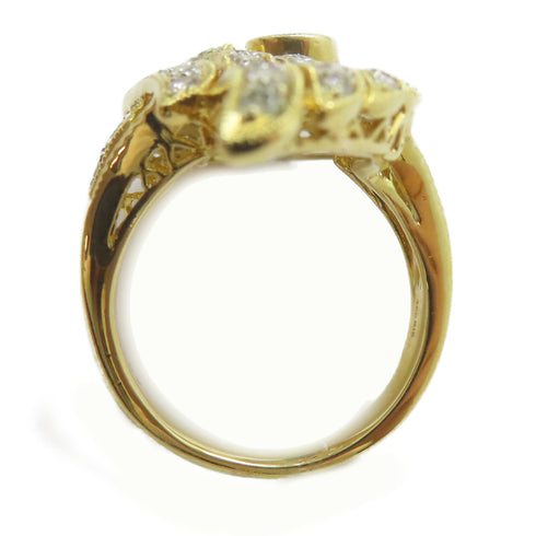 FINE JEWELRY 0.32ct Diamond 1.88ct Diamond Ring 18K Yellow Gold US#6.5