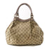 GUCCI GG GHW Sukey Tote Bag 211944 Canvas Brown