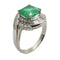 FINE JEWELRY 1.62ct Emerald 0.63ct Diamond Ring US#7.25 PT900 Platinum
