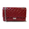 CHANEL CC SHW Quilted 2.55 Chain Shoulder Bag Patent Leather Red