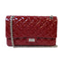 CHANEL CC SHW Quilted 2.55 Chain Shoulder Bag Patent Leather Red