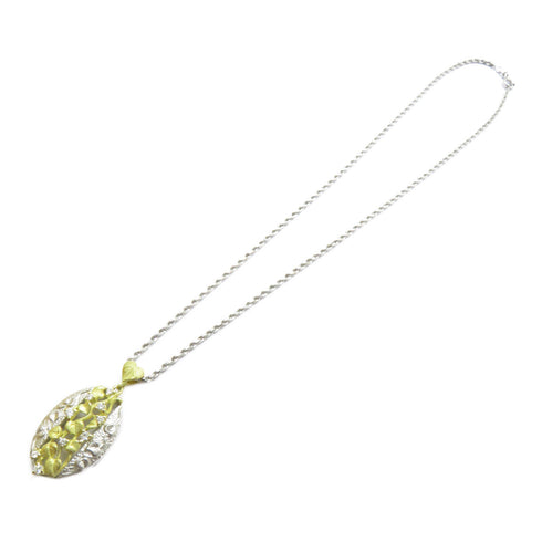 FINE JEWELRY 0.37ct Diamond Necklace PT900 Platinum 18K Yellow Gold