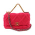 CHANEL Quilted GHW CC C19 Chain Hand Shoulder Bag Canva Pink