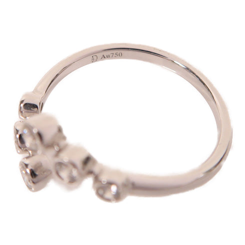 Jewelry 0.30ct Diamond Ring 2.2g 18K White Gold US#6.75