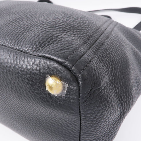 PRADA GHW Shoulder Bag BR4870 Calfskin Leather Black